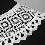 Накладной кружевной воротник 30х35 см, матовая нить Kruzhevo TBY.13/191, цв.белый уп.1шт