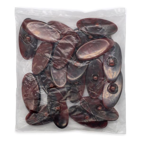 Пуговицы на ножке 72L (46мм), пластик, 3.01-416-46 черно-красный, 20 шт