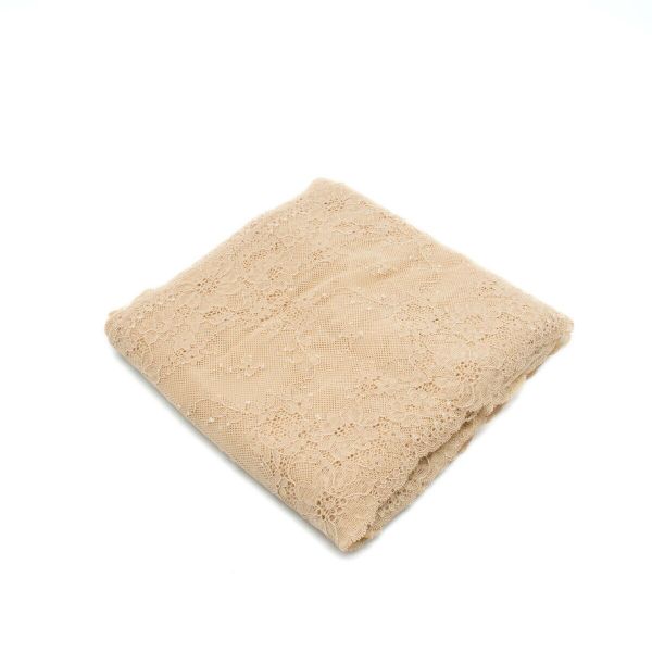 Кружево бельевое эластичное 250 мм / 10 м, бежевый