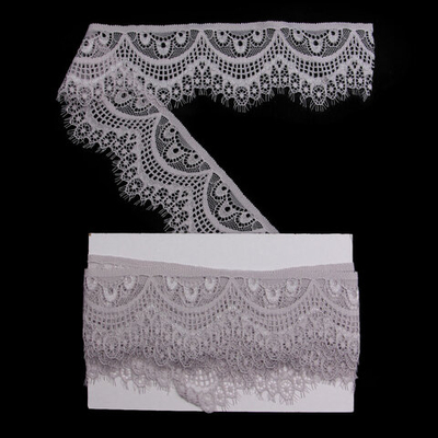 Кружево эластичное (стрейч) 60 мм / 13.71 метра, C154 светло-серый