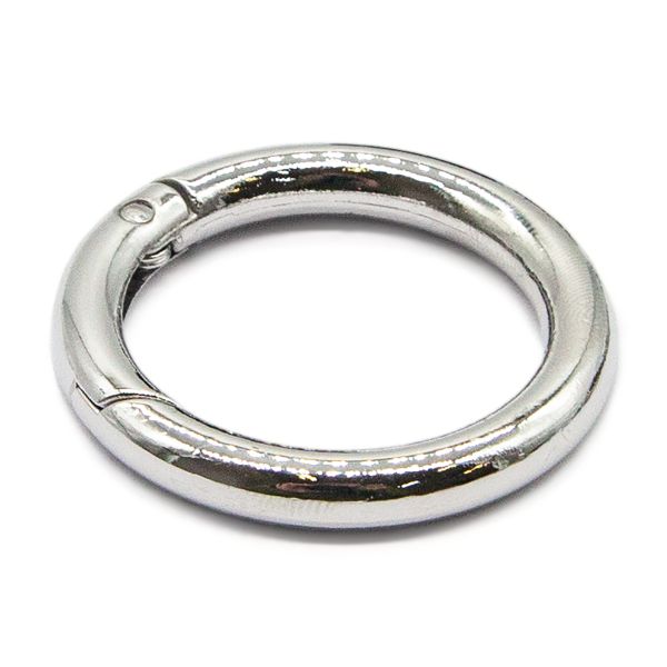 Карабин металл кольцо 31 мм (42х42 мм), никель, 10 шт