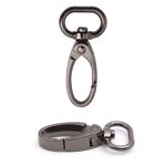 Карабин металл 15.0 мм (43х22 мм), чер.никель, ГУ12849, 4 шт