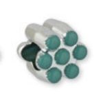 Бусины акрил 10х8 мм, 5 шт, №07 бирюзовый, Zlatka BLM-04