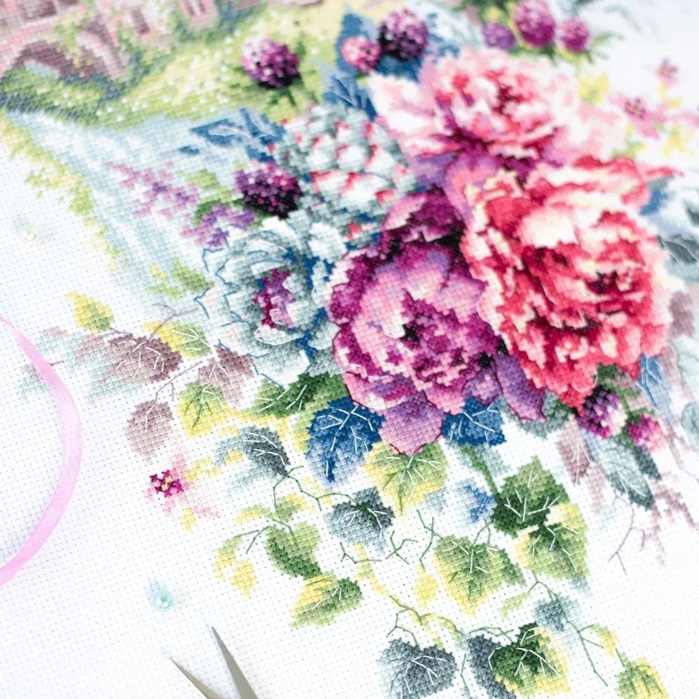 Набор для вышивания нитками Чудесная игла 101-210, Замок мечты, 27х38 см