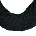 Шнур обувной плетеный ⌀6.0 мм / 100 метров, (диаметр ±1 мм), 005 черный