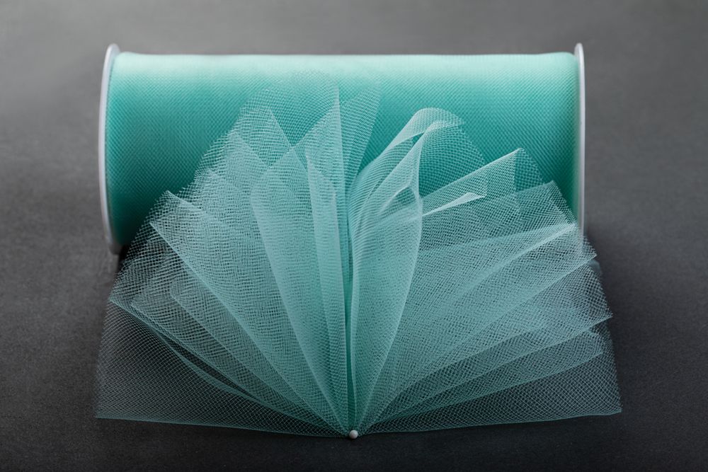 Фатин на шпульке средней жесткости, 100% нейлон, 150 мм, 14 морская волна, 22,86м, Gamma FTN/R