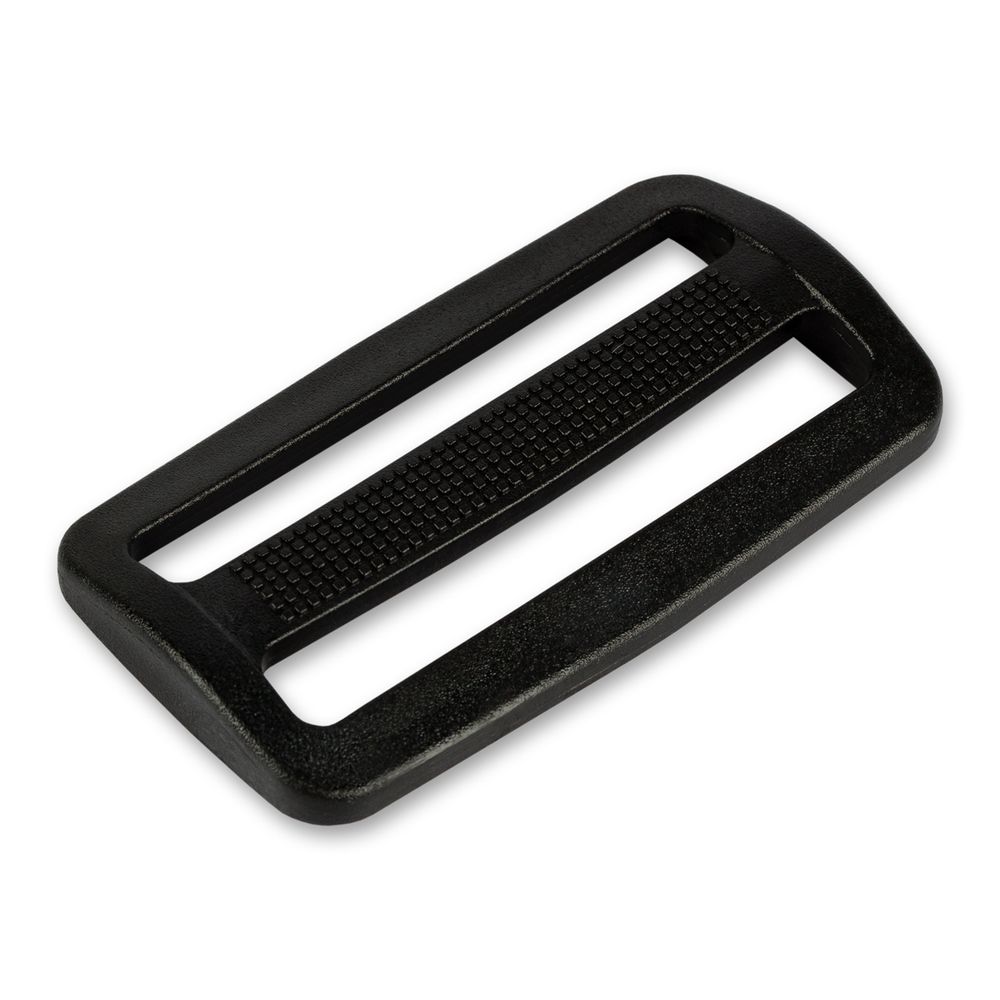 Пряжка двухщелевая пластик 50 мм, 100 шт, черный, Gamma SAR001