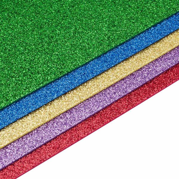 Фоамиран с глиттером, ассорти, 20х30 см, 2 мм, упак./5 шт., Astra&Craft (1), EVA-1012