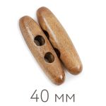 Пуговицы деревянные 40 мм, 24 шт, дерево, №287 т.бежевый, Blitz DRN 0120