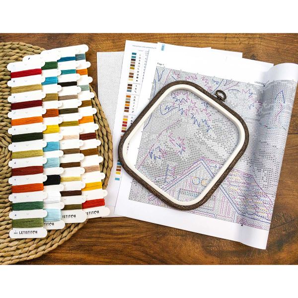 Набор для вышивания нитками LetiStitch L8220, Ранняя осень 21х26см