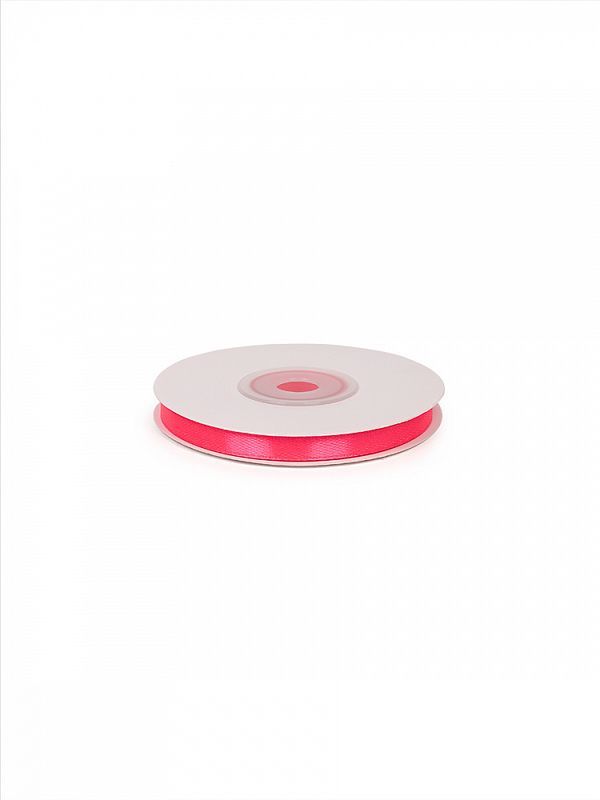 Лента атласная 1-сторонняя 6.0 мм / 22.5±1 метра, 3080 ярк.розовый, Magic4Hobby