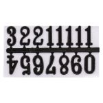 Цифры арабские для часов 1,5см, черный