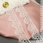 Кружево гипюр (плетёное) 43 мм, 0795 цв.01 белый уп.13,7м, Kruzhevo