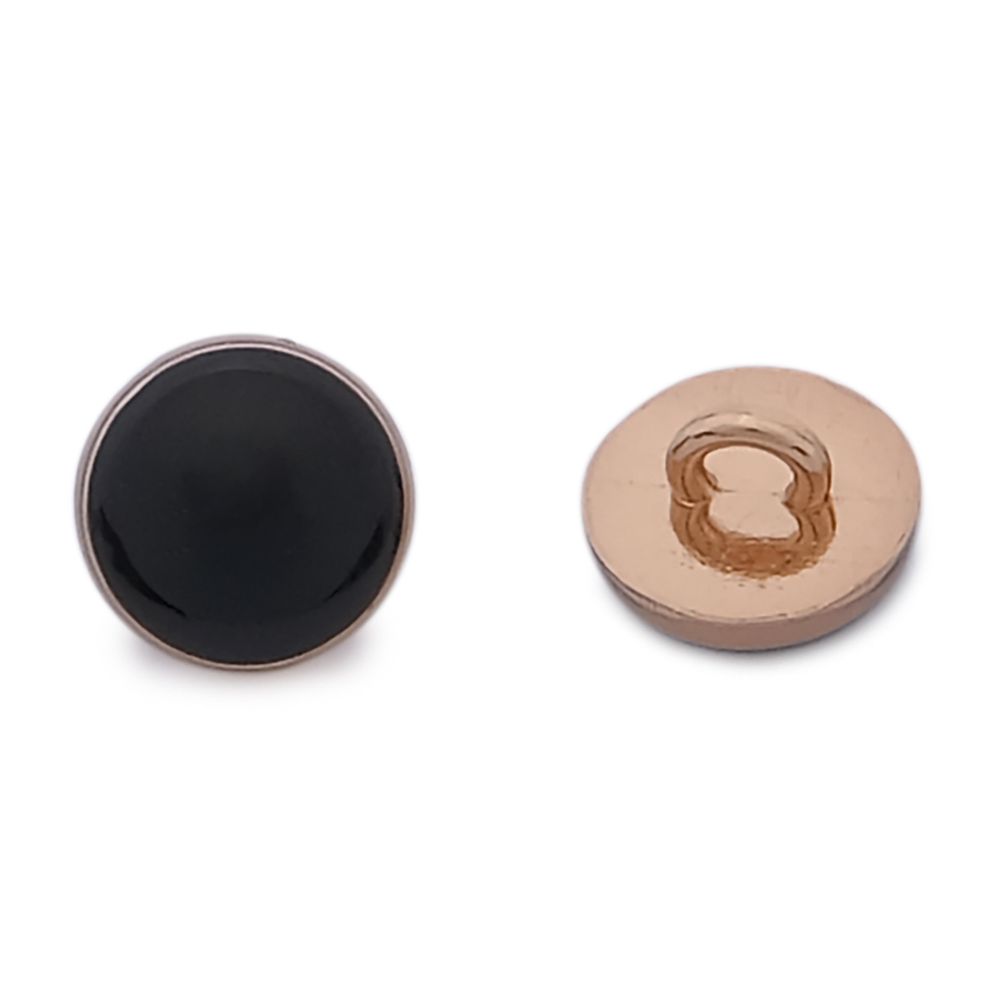 Пуговицы на ножке 18L (11мм), металл (Black/G (черный/золото)), MEs-2013, 36 шт