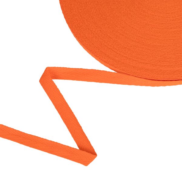 Тесьма (лента) киперная (100% х/б) 10 мм / 50 метров, оранжевый/orange, Gamma TCT-10