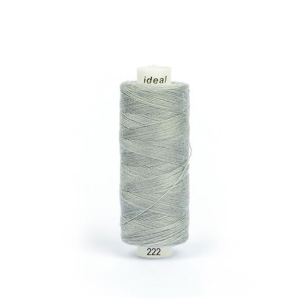 Нитки швейные бытовые Ideal 40/2, 366 м / 10 кат., 222 серый