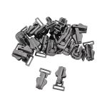 Слайдер (замок) для молнии трактор Т5 (5 мм), 26х14 мм, двухсторонний/перекидной, черный никель, 20 шт, ГЛТ9507