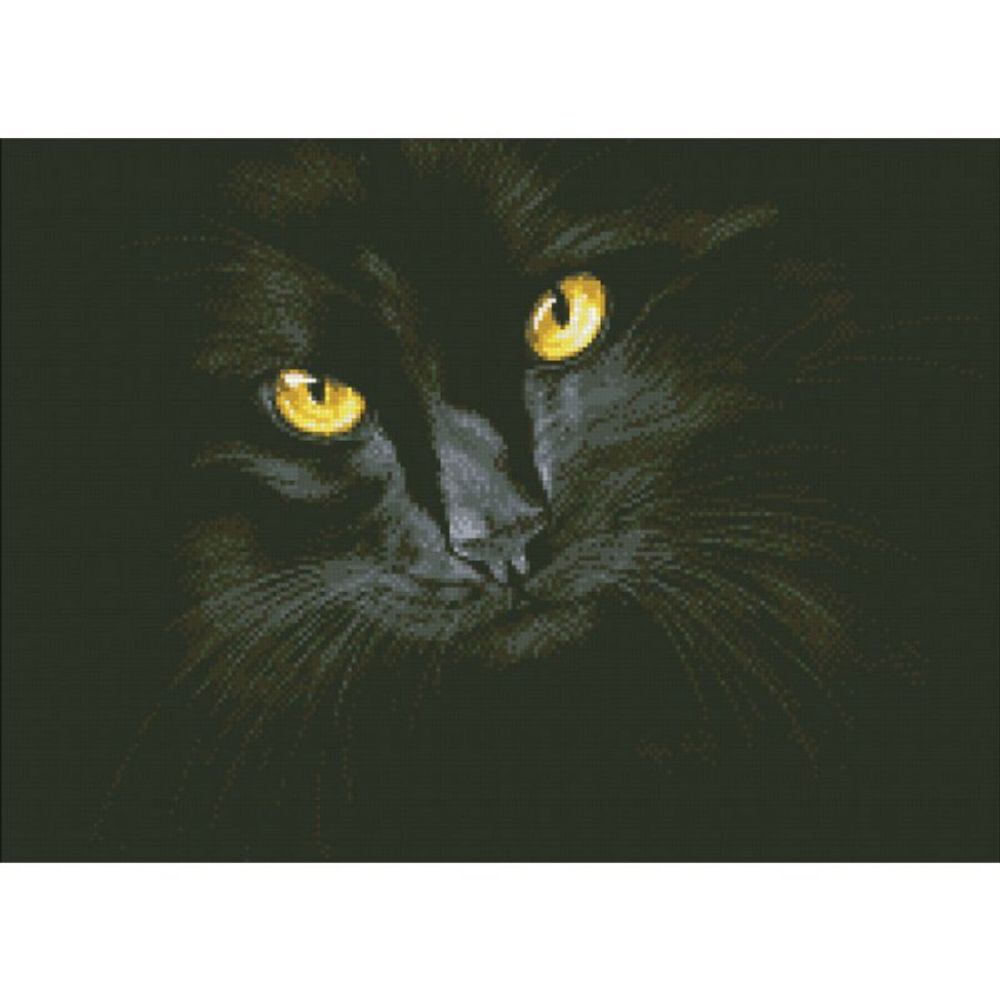 Паутинка, Черная кошка 38х52 см