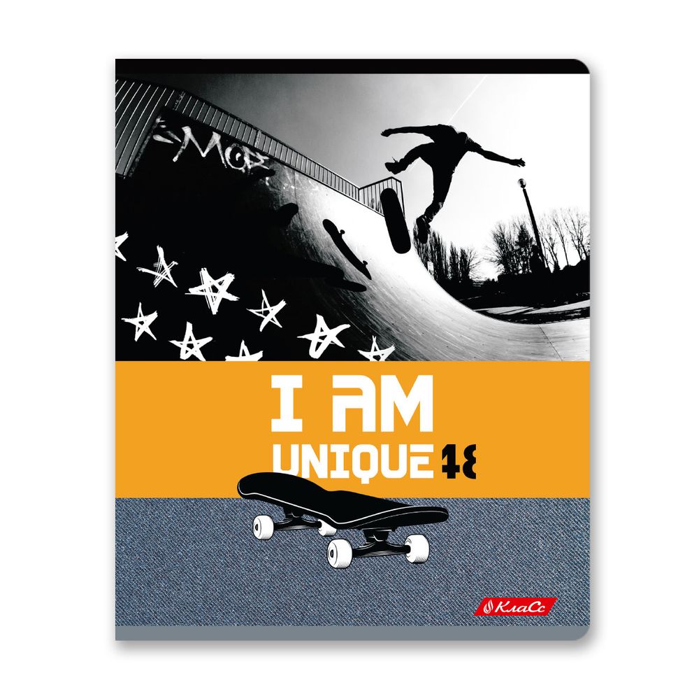 Тетрадь ученическая общая, A5+ 48 л. на скобе 65 г/м², белизна 100%, 10 шт, клетка в термоусадочной пленке, 000726 Я уникальный!, Светоч 48ТЕТк-001