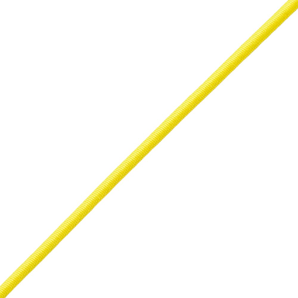 Резинка шляпная (шнур эластичный) ⌀2.0 мм / 30 метров, желтый