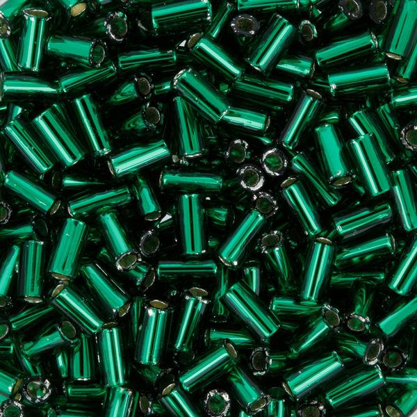 Бисер Toho Bugle 3 (3 мм), 25 г (5х5 г), 0036 яр.зеленый