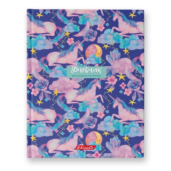 Дневник школьный 1-4 класс, матовая ламинация + блестки, A5+ 48 л. 12 шт, твердый переплет 60 г/м², Сказочная ночь 48ДТ5_000049, Светоч