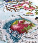 Набор для вышивания бисером Паутинка, Яблочки для синички 28х38 см