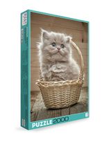 Пазл 2000 элементов, Котенок в корзине, PZL-2000/15, Фрея