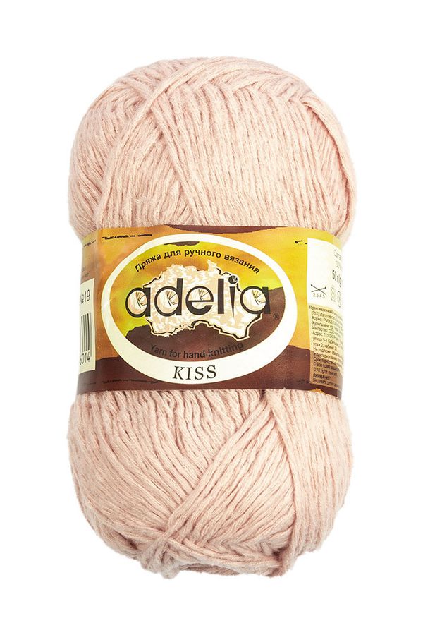 Пряжа Adelia Kiss / уп.10 мот. по 50г, 145м, 19 серо-розовый