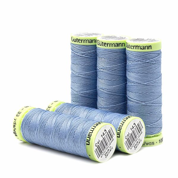 Нитки отделочные Gutermann Top Stitch, 30м, 143 серо-голубой, 5 катушек