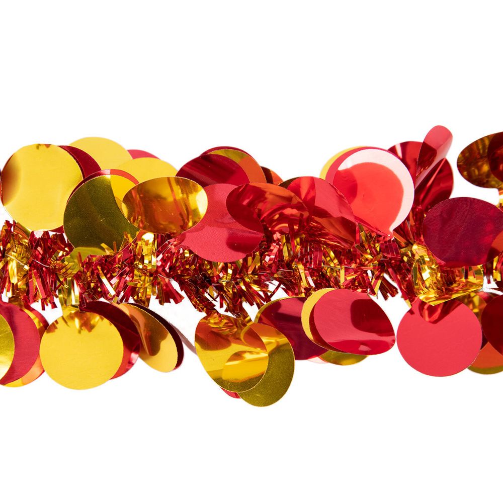 Мишура 9х200 см, 5 шт, №04 золото+красный, Snoweekon SNW-F083