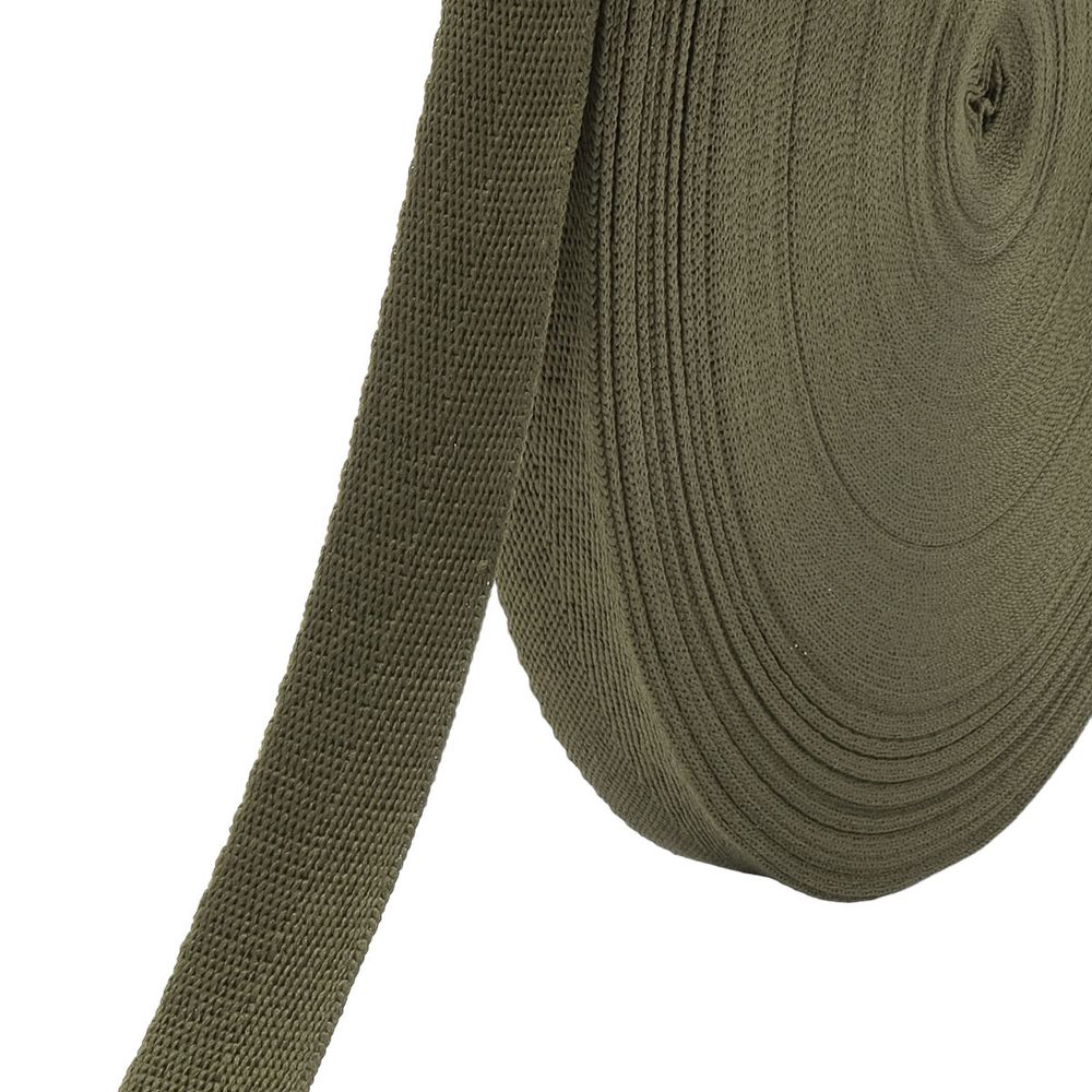 Тесьма (лента) киперная 20 мм / 50 метров, 6 г/м, 100% полиэфир, 24 олива