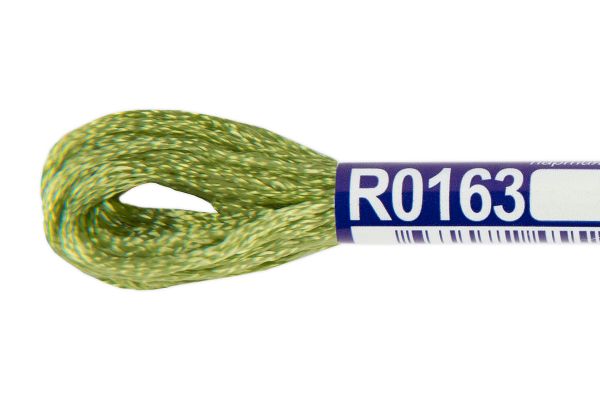 Мулине Gamma вискоза 100%, цв.R0163 св.зеленый, 12 мотков по 8 метров