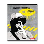 Тетрадь ученическая общая, A5+ 48 л. на скобе 65 г/м², белизна 100%, 10 шт, клетка в термоусадочной пленке, 000730 Не буди во мне зверя, Светоч 48ТЕТк-001