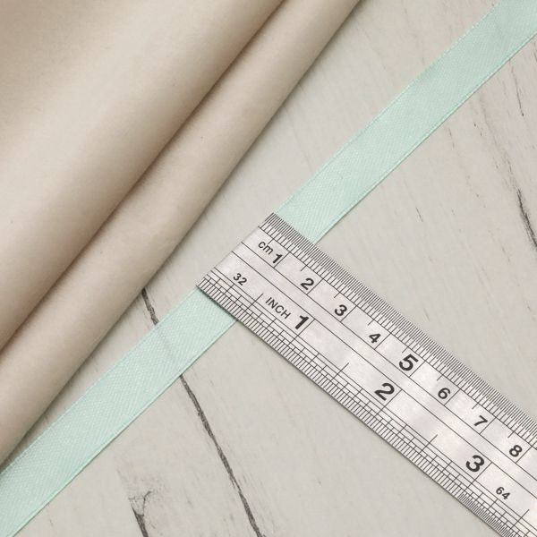 Лента атласная 1-сторонняя 12.0 мм / 22.86±1 метров, 097 св. бирюзовый, Globus