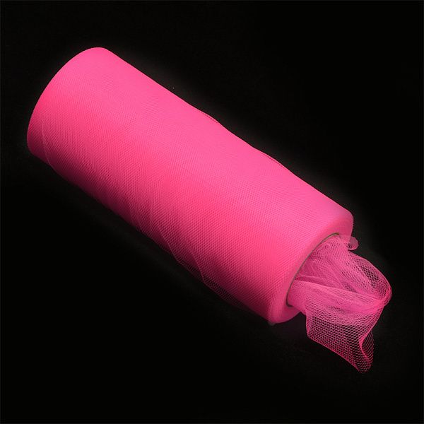 Фатин на шпульке средней жесткости 150 мм / 22.86 метра, TBY.MS.200.22, цв.22 ярк. фуксия