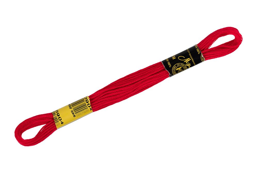 Мулине ПНК им.Кирова цв.0904 т.малиновый, Россия, 24 мотка по 8 метров