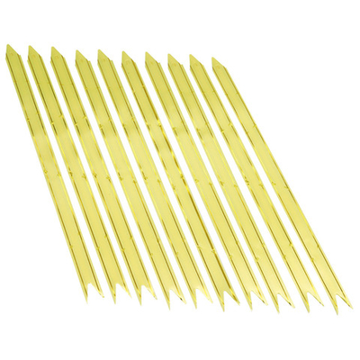 Бант бабочка 1,7х34см, 10 шт в упак, желтый золотая полоса, 10 шт