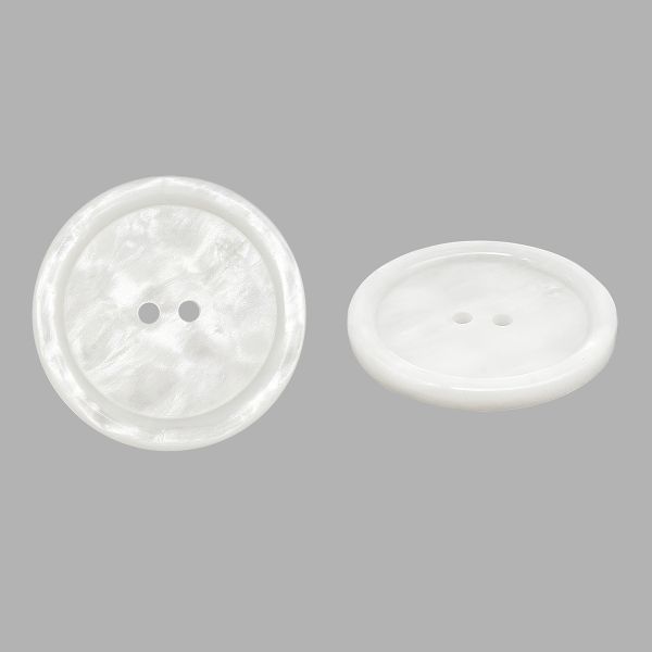 Пуговицы 2 прокола 48L (30мм), пластик (Wht-02 белый), CB_3685, 36 шт