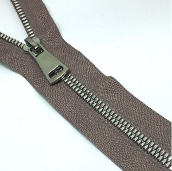 Молния трактор Т5 (5 мм) 1 зам., н/раз., 18 см, никель, цв. D296 фиолетовая пастель, Mzipp Premium, 1 шт