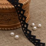 Кружево гипюр (плетёное) 20 мм, 3,4 м, ±4 см, черный