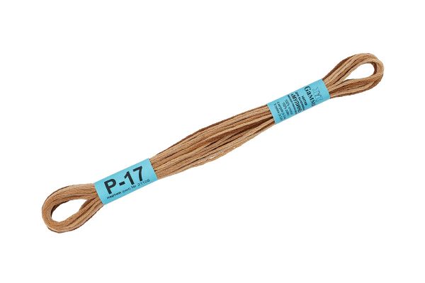 Мулине Gamma меланж, цв.Р-17 т.коричневый-св.коричневый, 12 мотков по 8 метров