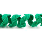 Тесьма отделочная зигзаг 5 мм / 20 метров, рис. 6892 зеленый, Blitz С3582Г17