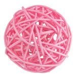 Шары декоративные из ротанга 7 см, 6 шт, №08 т. розовый, Blumentag BRF-7