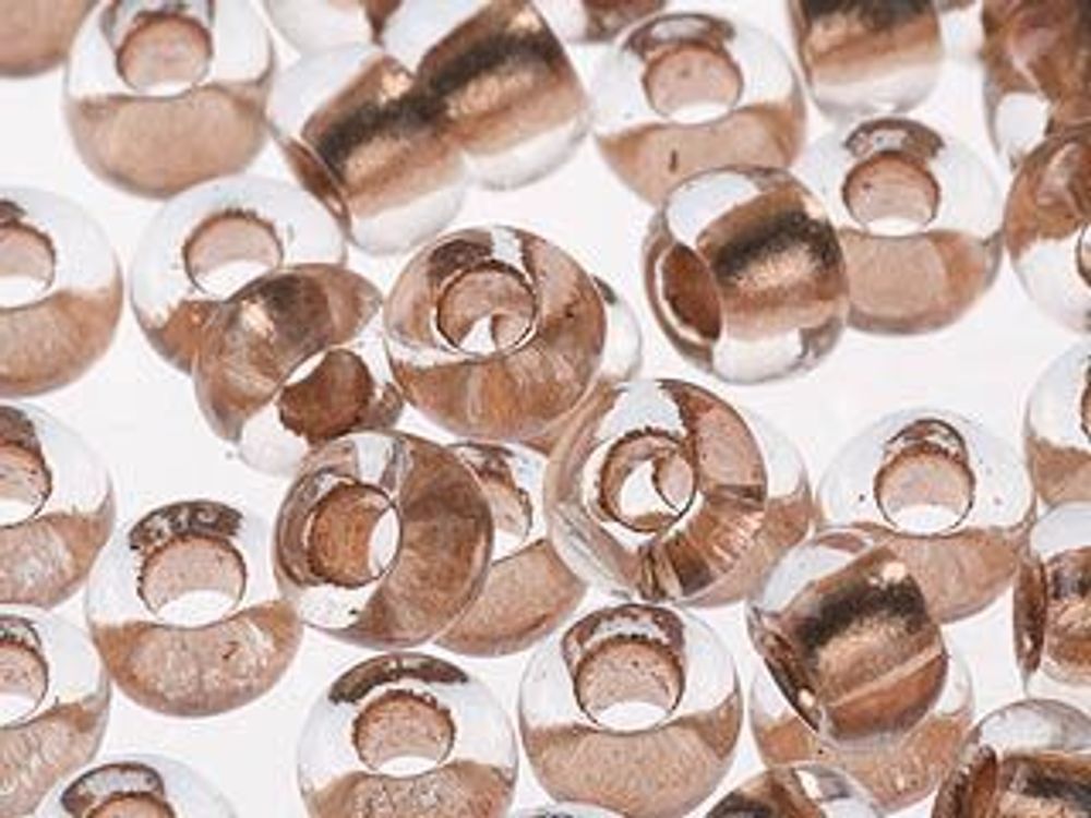 Бисер Preciosa прозрачный с медным центром 10/0 (2.3 мм), 1х50г, цв. 68105