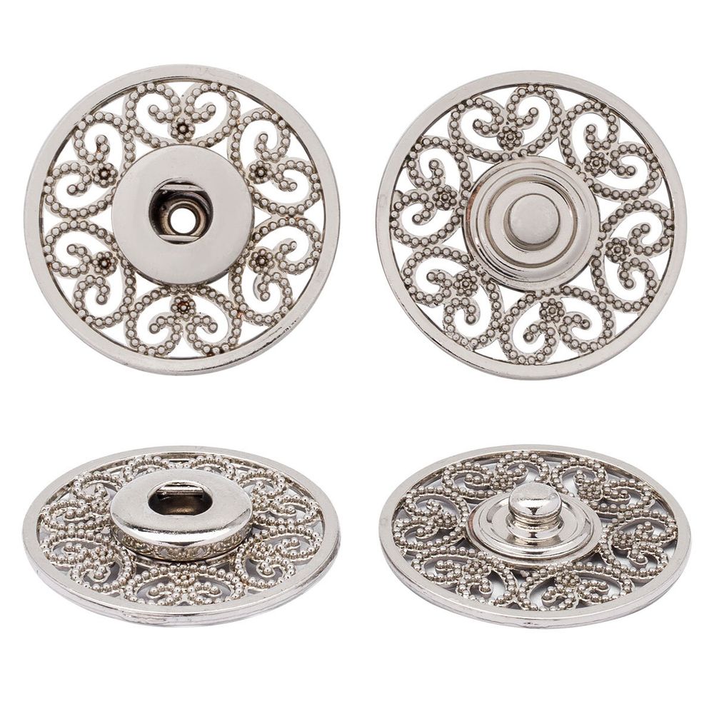 Кнопка пришивная металл ⌀27.0 мм, металл, S, уп.10 шт