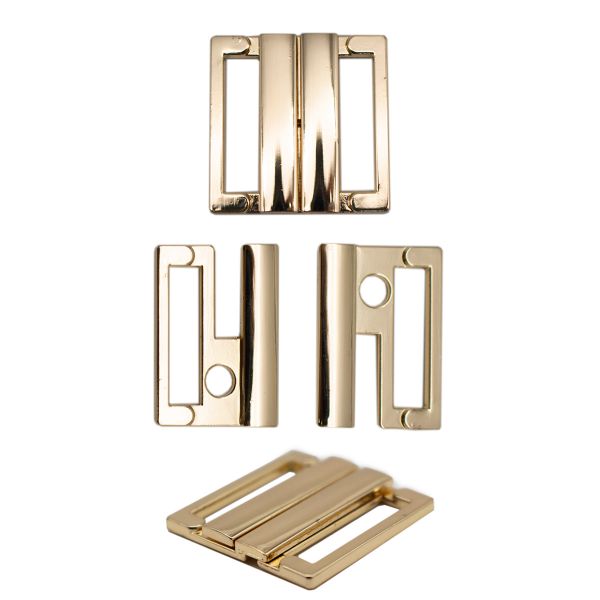 Застежки для купальника (бикини) металл 20 мм, 2 шт, золото, Arta, GYZA20