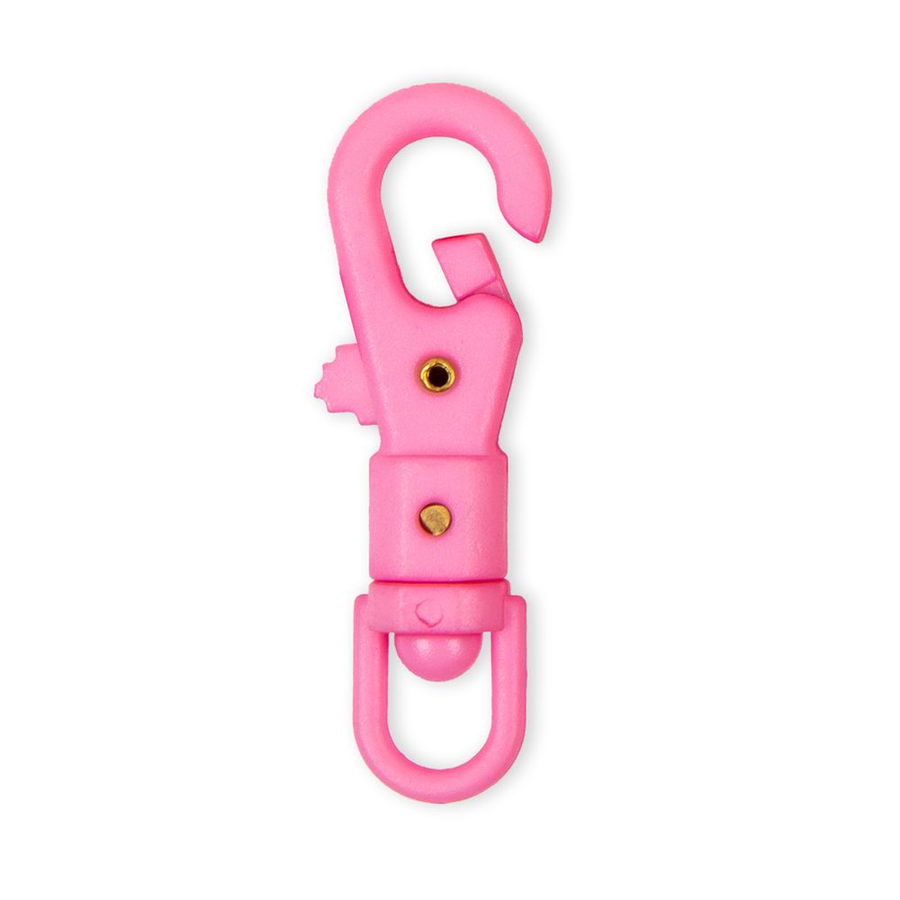 Карабин пластик 14 мм, 10 шт, №11 розовый, Gamma GHB004