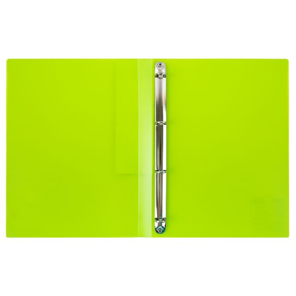 Папка на 4 О-кольцах A4 700 мкм 25 мм, 4 шт, d-17 мм, лайм EC211400021, Expert Complete