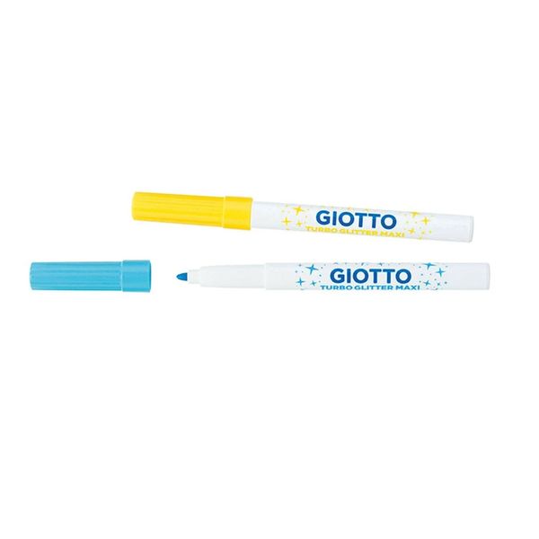 Фломастеры блестящие Turbo Maxi Glitter с глиттером 6 цв, F426600, Giotto F426600